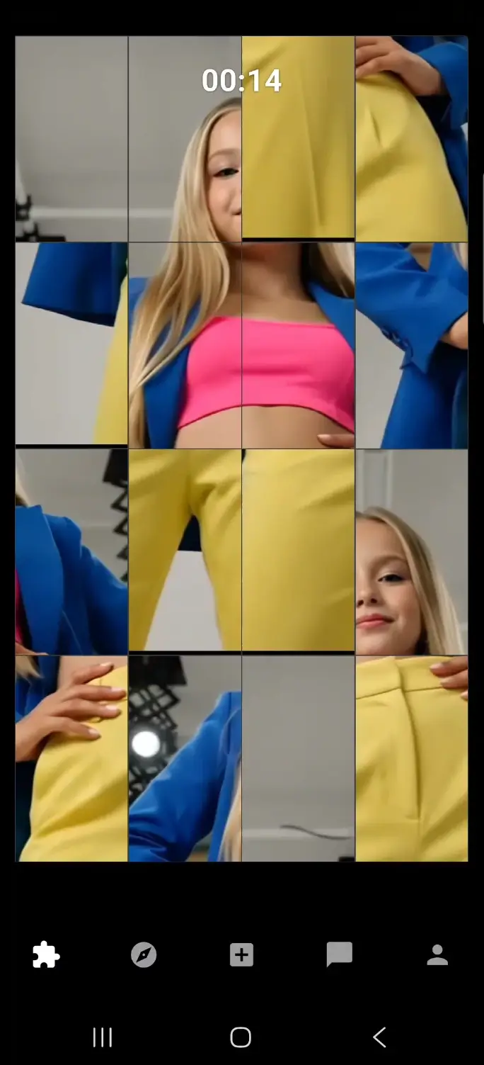 DropTile scrambled video puzzle preview